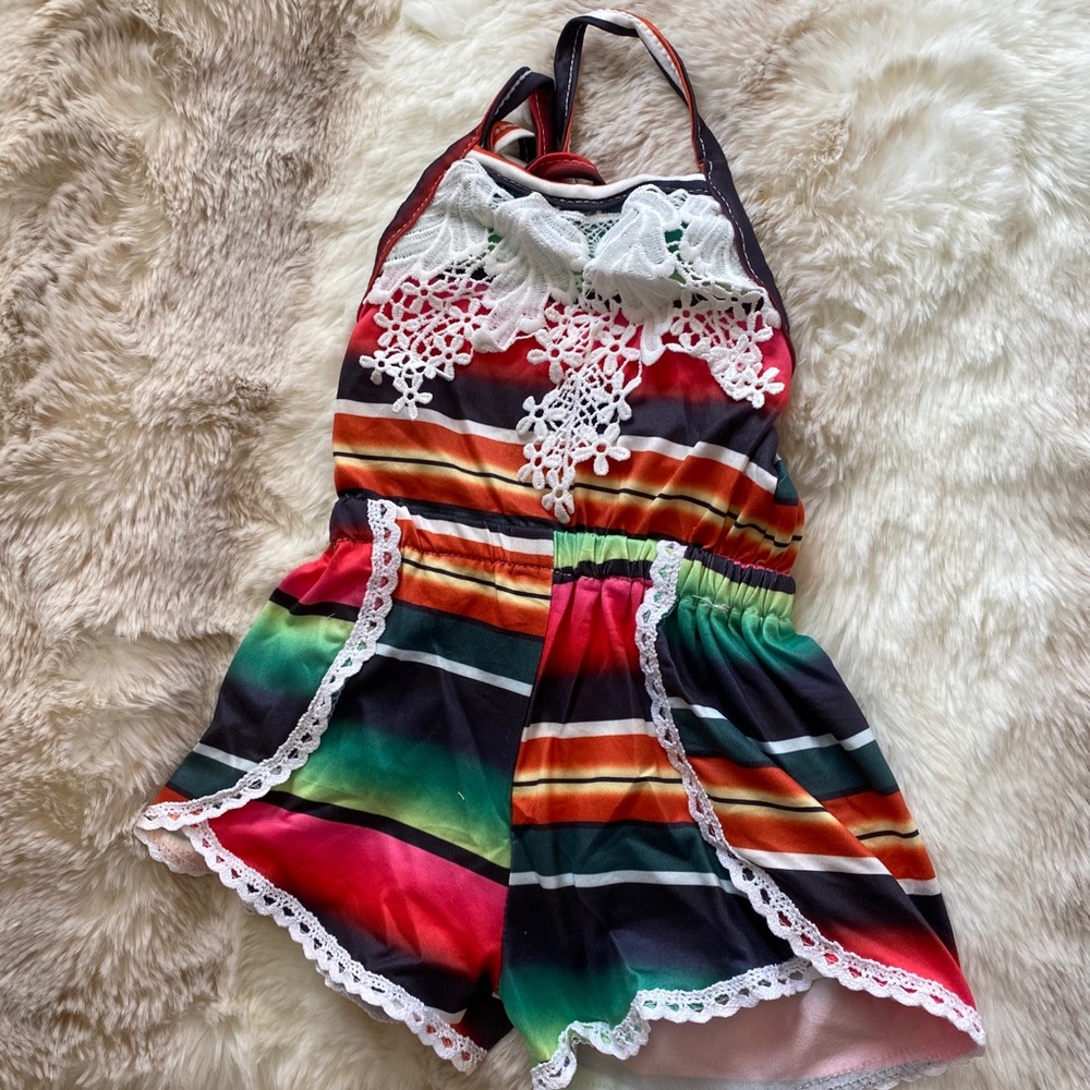 Striped baby romper NWOT